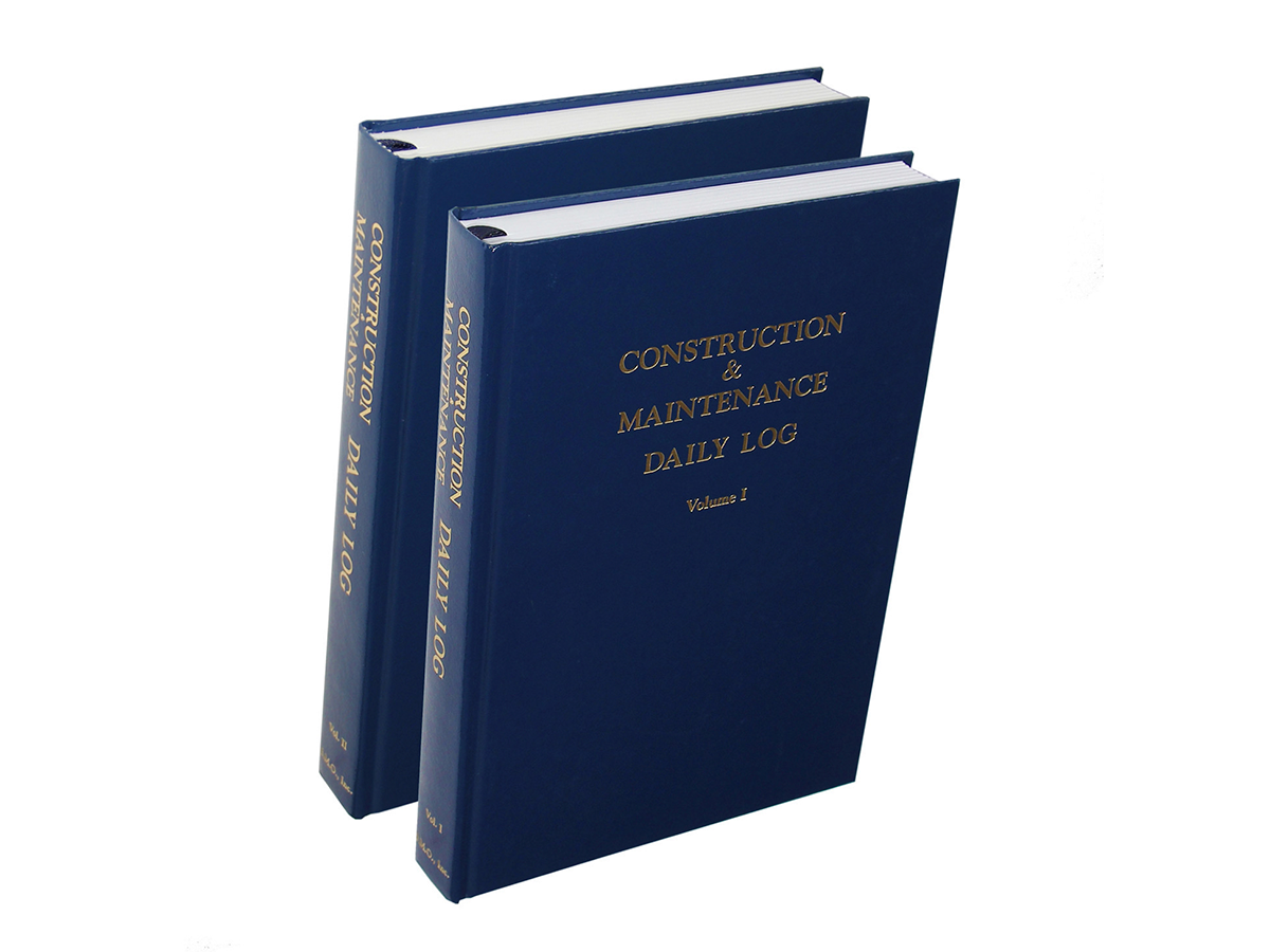 Construction & Maintenance (2 Volume Set) Daily Log Book #506 Front Cover
